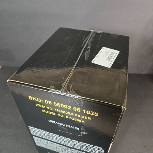 Portable 1500W SILVER Ceramic Space Heater Thermostat Control Model PTC909A - Picture 3 of 5